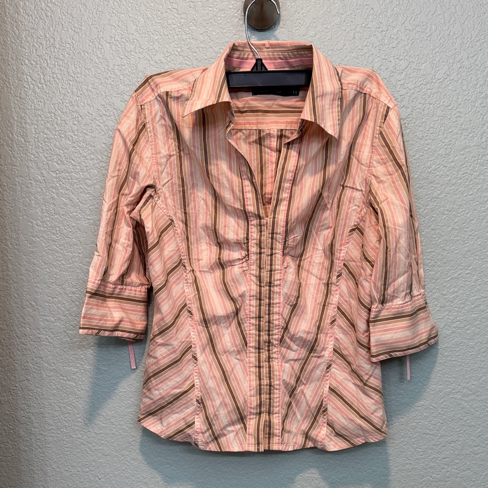 The Limited Pink Striped clasp Button-Down Shirt